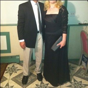 David’s Bridal Strapless Gown with Sash